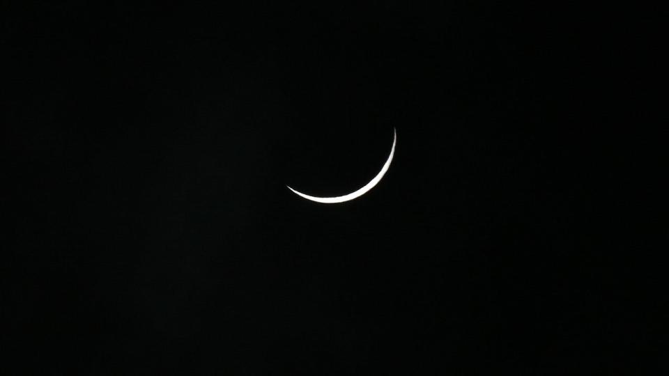 <div>The moon eclipses the sun during a total solar eclipse across North America, at Niagara Falls State Park in Niagara Falls, New York, on April 8, 2024. This year's path of totality is 115 miles (185 kilometers) wide and home to nearly 32 million Americans, with an additional 150 million living less than 200 miles from the strip. The next total solar eclipse that can be seen from a large part of North America won't come around until 2044. (Photo by ANGELA WEISS / AFP) (Photo by ANGELA WEISS/AFP via Getty Images)</div>