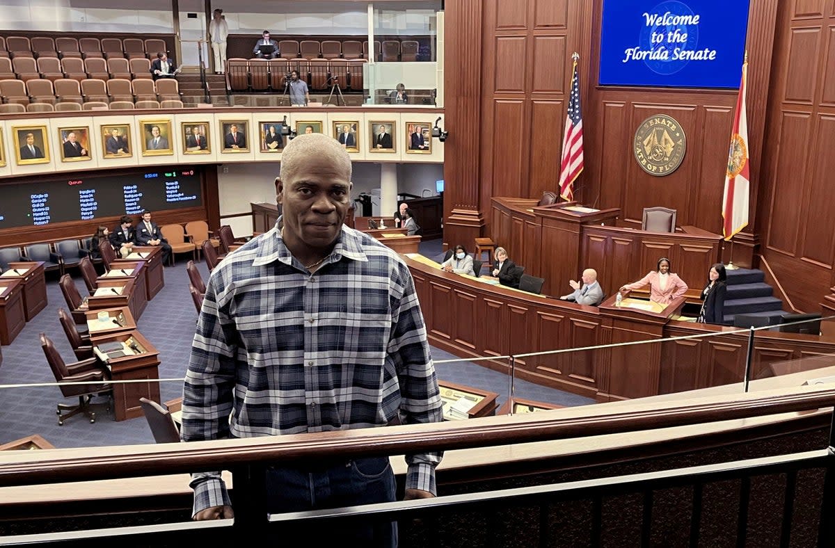 Leonard Cure had been wrongfully convicted of an armed robbery in 2003 (Innocence Project of Florida/Associated Press)