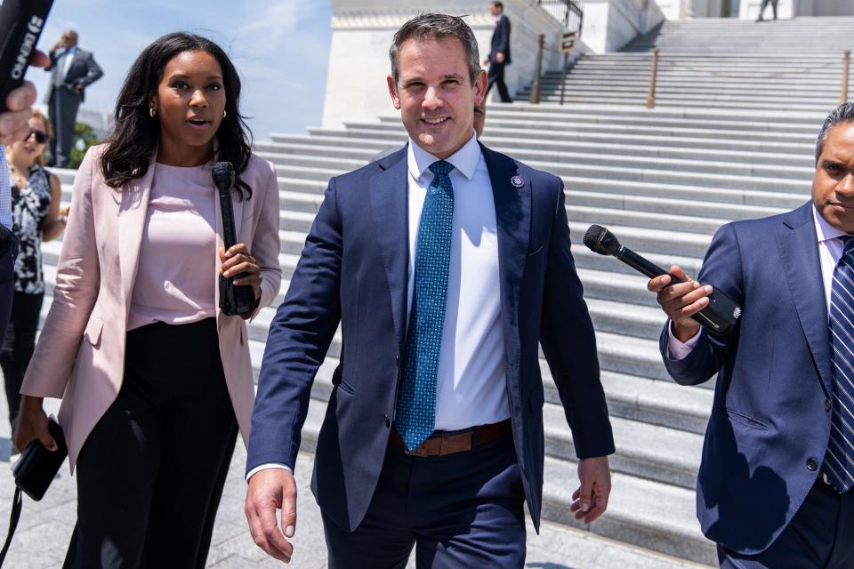 Rep. Adam Kinzinger, R-Ill., is seen outside the U.S. Capitol after the House voted to pass the Right To Contraception Act on Thursday, July 22, 2021.