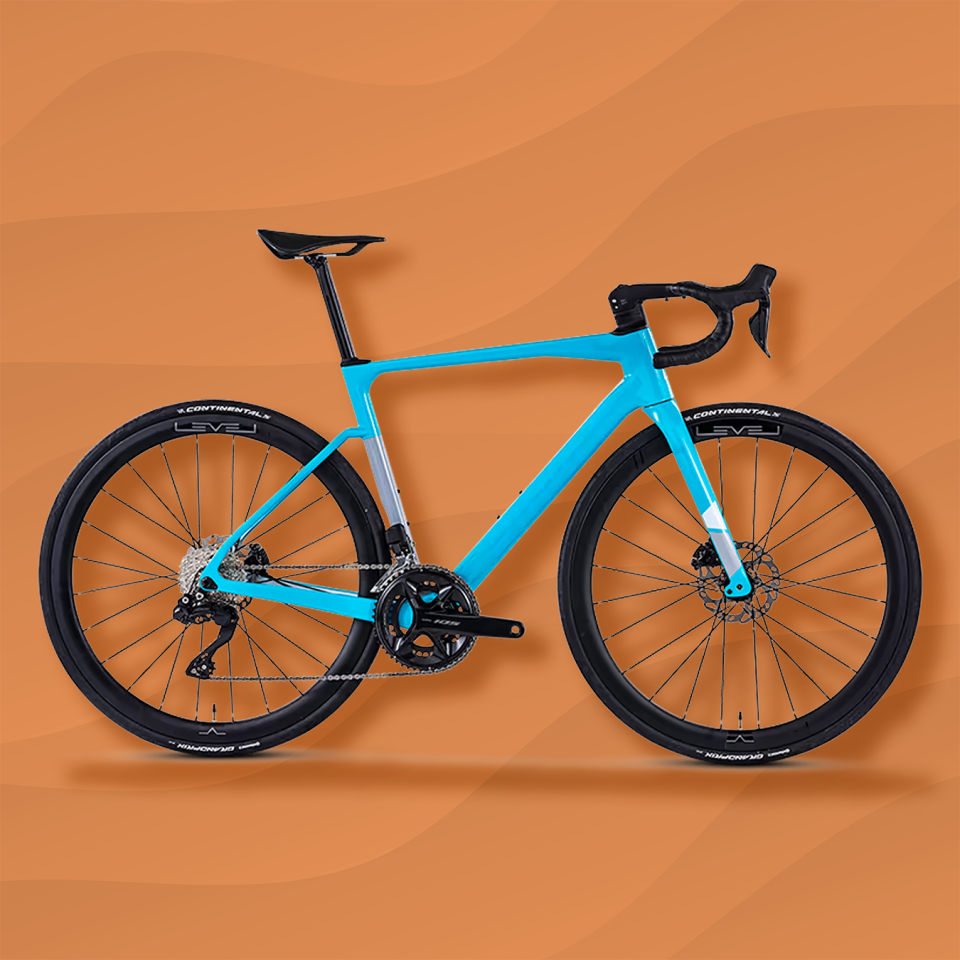 product shot of the blue ribble endurance sl disc bike
