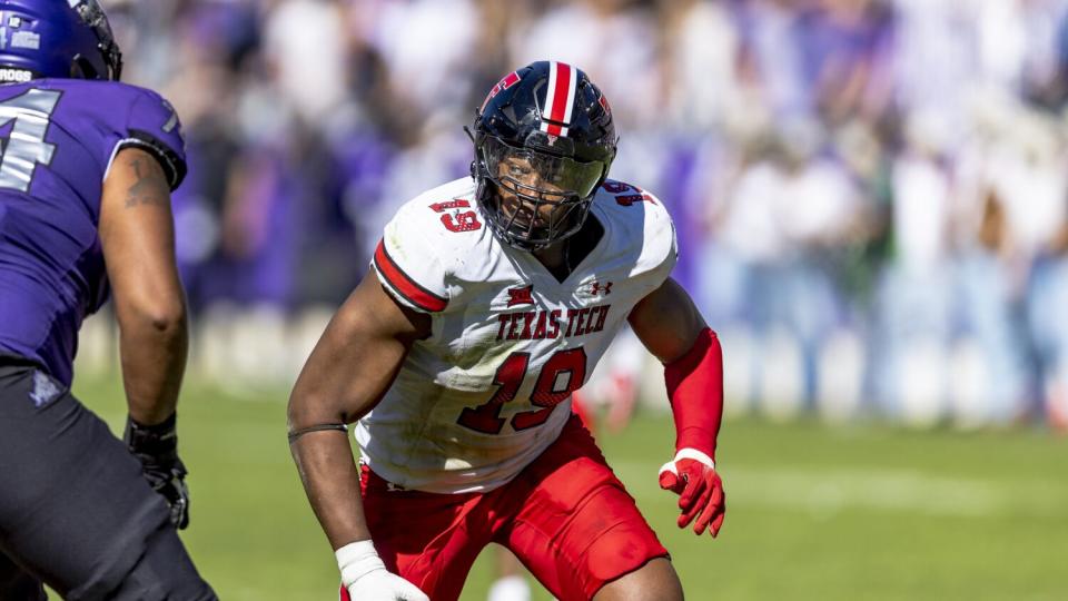 Texas Tech linebacker Tyree Wilson plays against Texas Christian in November.