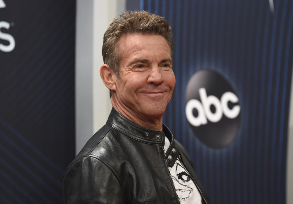 Dennis Quaid arrives at the 52nd annual CMA Awards at Bridgestone Arena on Wednesday, Nov. 14, 2018, in Nashville, Tenn. (Photo by Evan Agostini/Invision/AP)