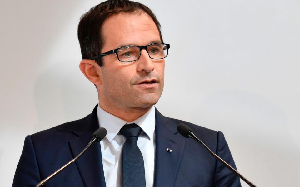 French presidential election candidate for the left-wing French Socialist (PS) party Benoit Hamon - Credit: PHILIPPE LOPEZ/AFP