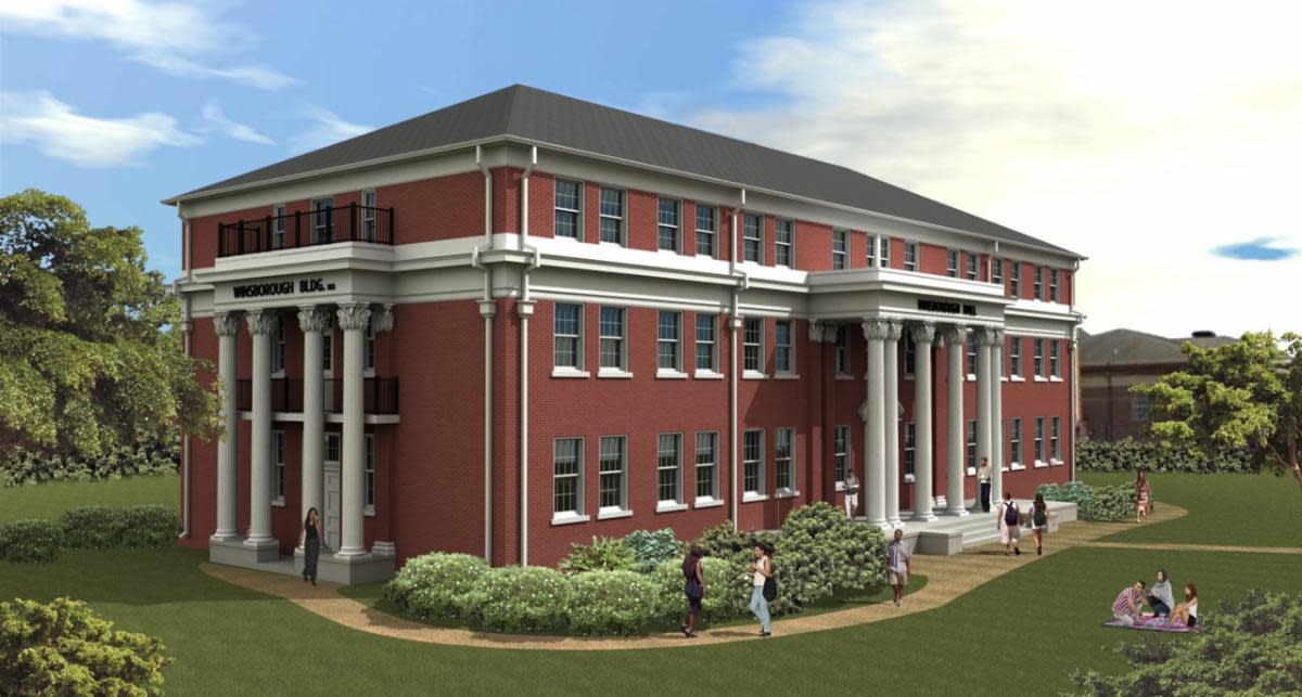 Shown is an artist's rendering of how Stillman College's Winsborough Hall should look once renovations are complete, and it becomes the Winsborough Hall Living & Learning Center. Stillman just received another boost to the funding, with a $500,000 grant from the National Park Service.