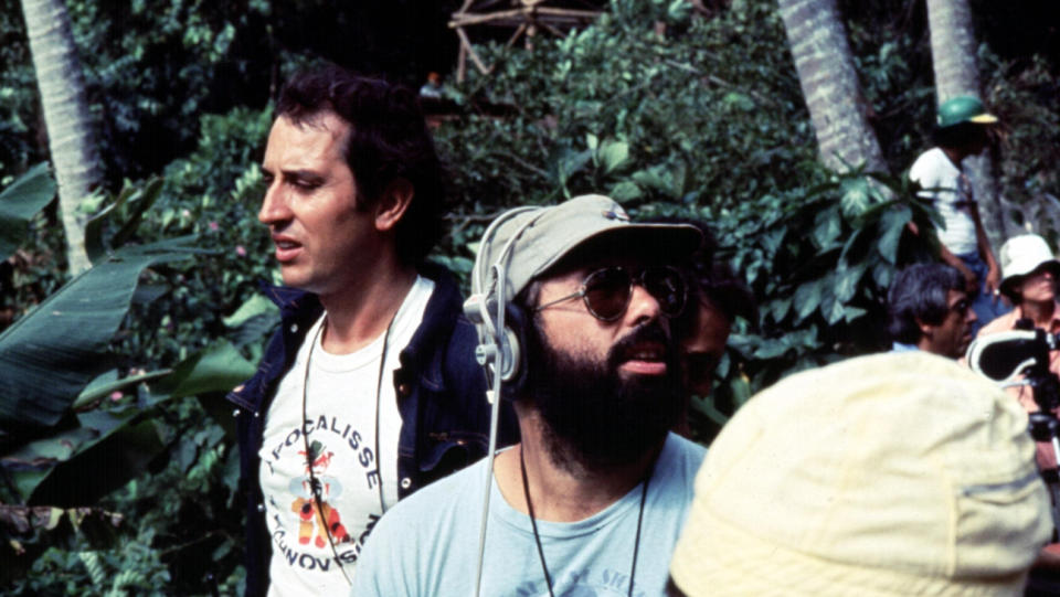 Francis Ford Coppola on location directing <em>Apocalypse Now</em>, as seen in the documentary <em>Heart of Darkness</em>.