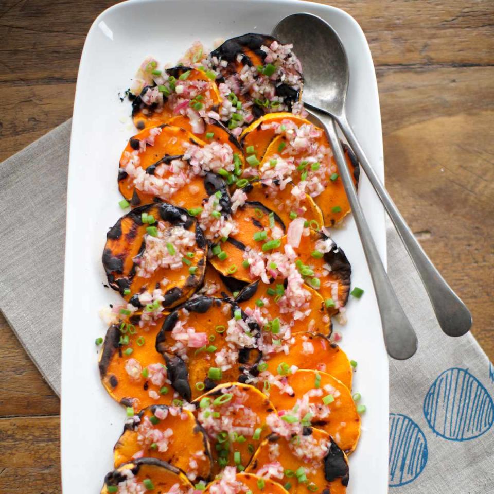 Grilled Butternut Squash with Shallot Vinaigrette