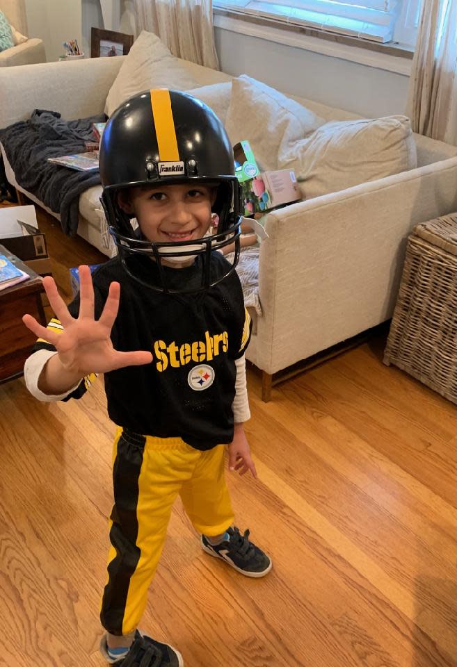 Simon in his Steelers gear.
Jan 2022