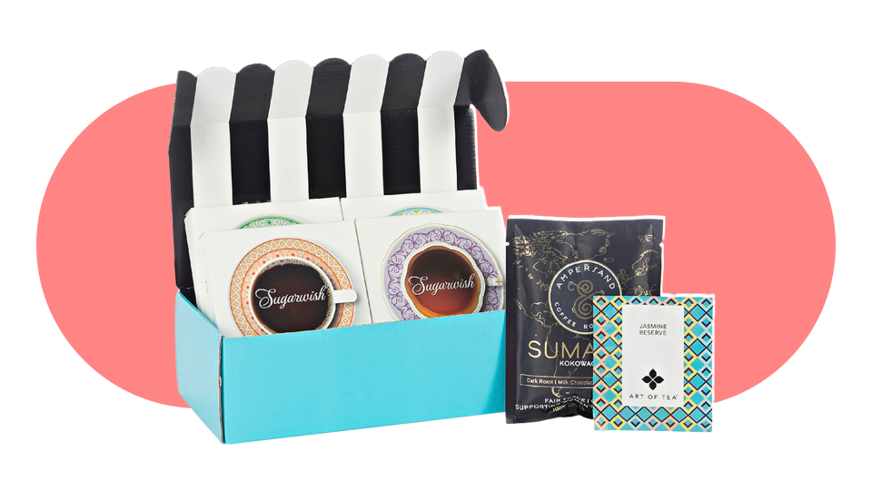 Teacher Appreciation Week gift baskets: Sugarwish coffee and tea box