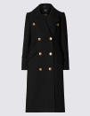 <p><i>[<a href="http://www.marksandspencer.com/tailored-fit-military-long-coat/p/p22467804?image=SD_01_T49_1405_Y0_X_EC_90&color=BLACK&prevPage=plp&source=affwindow&extid=af_a_Content_79682_ShopStyle%20UK&comgp=79682&awc=1402_1474538015_e70abf07add28e74fd5ae669537d9cbe&pdpredirect#" rel="nofollow noopener" target="_blank" data-ylk="slk:M&S, £125;elm:context_link;itc:0;sec:content-canvas" class="link ">M&S, £125</a>]</i></p>