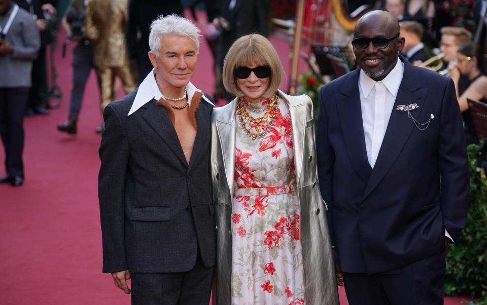 Baz Luhrmann, Anna Wintour and Edward Enninful