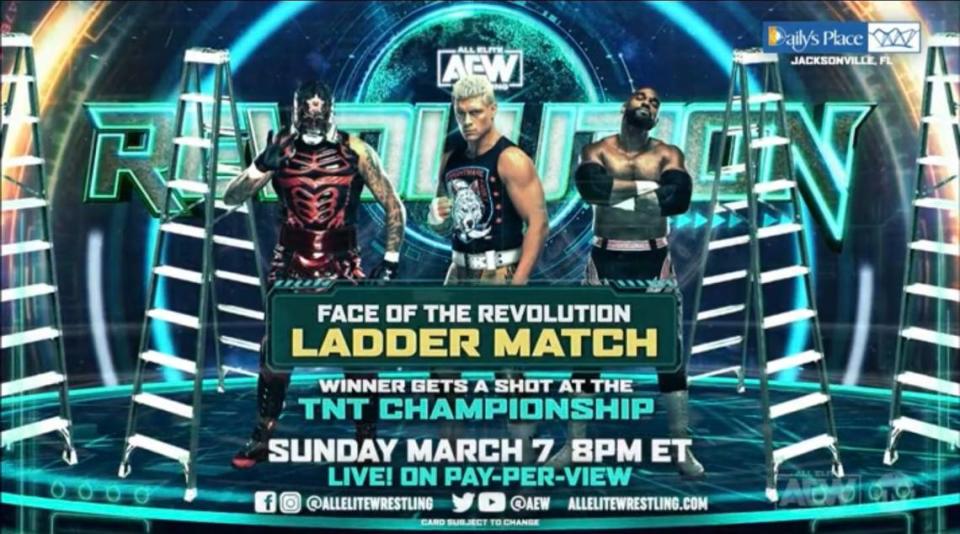 The Face of the Revolution Ladder Match at “AEW Revolution” PPV on Sunday, March 7.