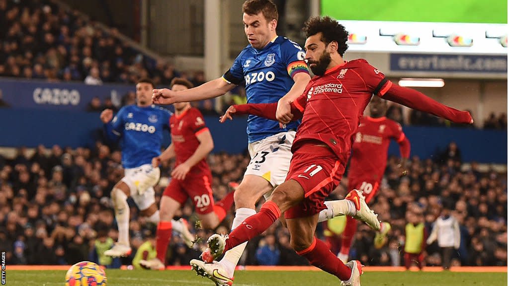 Mohamed Salah scores for Liverpool