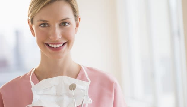 Portrait of female dentist