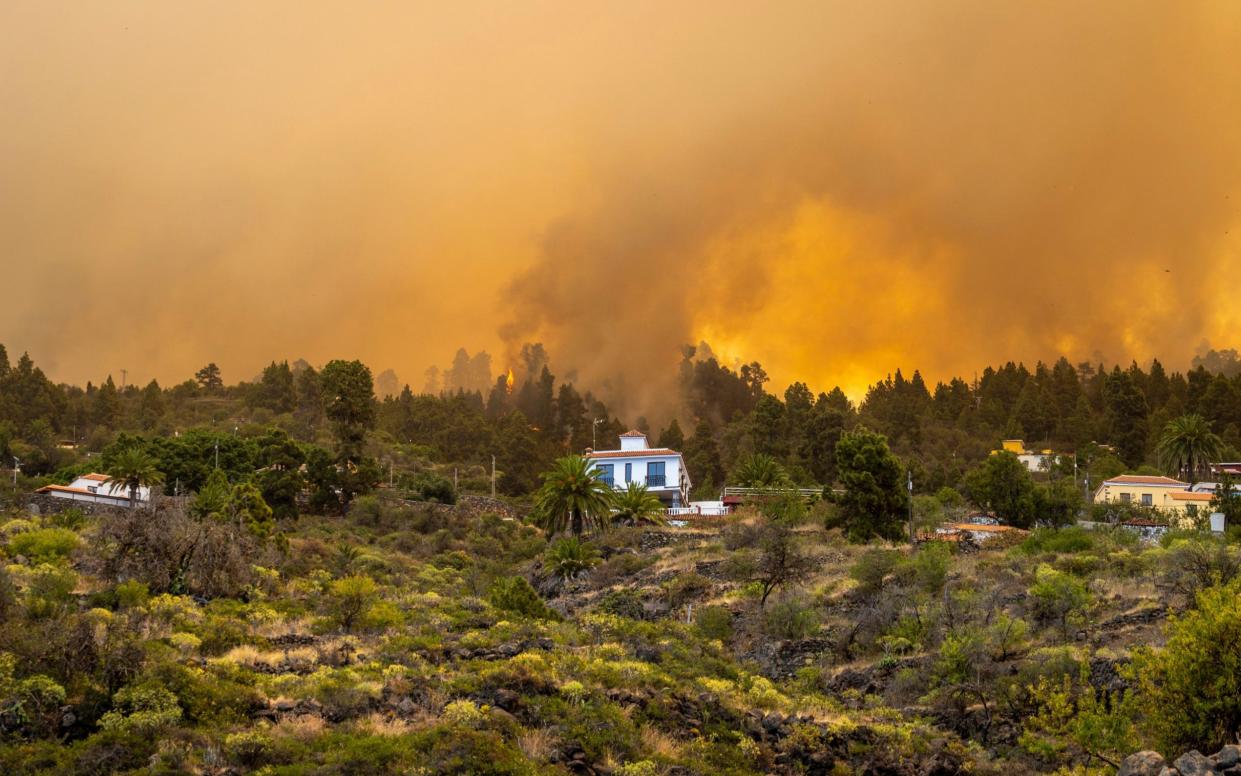 Wild fires near the Canary Island of La Palma in July 2023