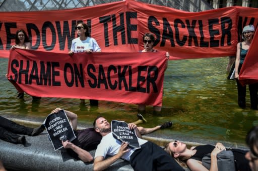 Protesters want the Louvre museum to rename its 'Sackler Wing of Oriental Antiquities, named after the wealthy donor family