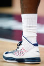 A detailed view of Lebron James #6 of United States sneaker against France during their Men's Basketball Game on Day 2 of the London 2012 Olympic Games at the Basketball Arena on July 29, 2012 in London, England. (Getty Images)