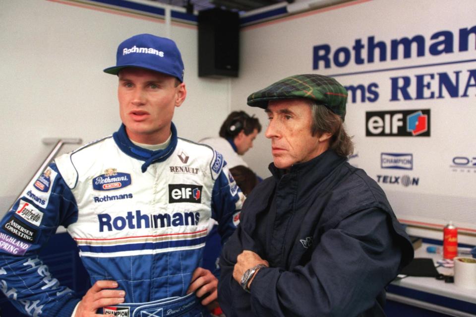David Coulthard and Sir Jackie Stewart.