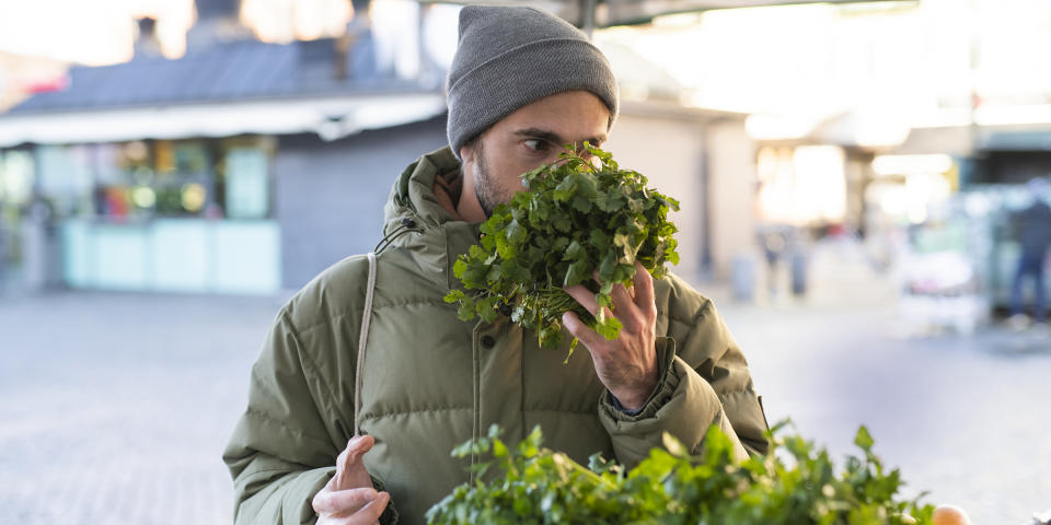 If cilantro smells or tastes like soap, it could be because you're genetically made up to detect a certain chemical. (Getty Images)