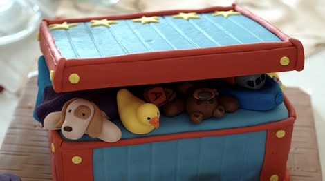 An age-appropriate toy box.