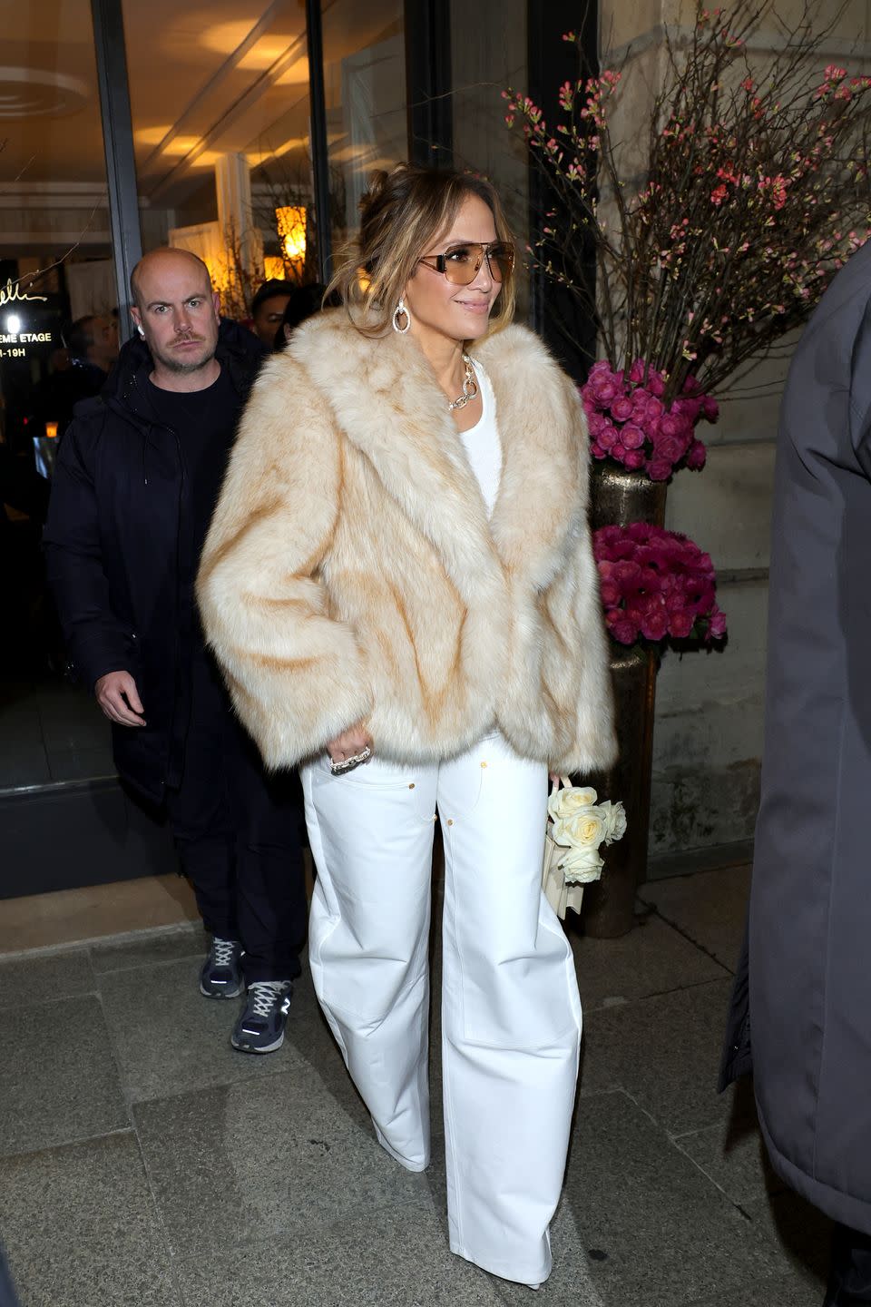 paris, france january 22 jennifer lopez is seen during the haute couture spring summer 2024 as part of paris fashion week on january 22, 2024 in paris, france photo by jacopo raulegetty images