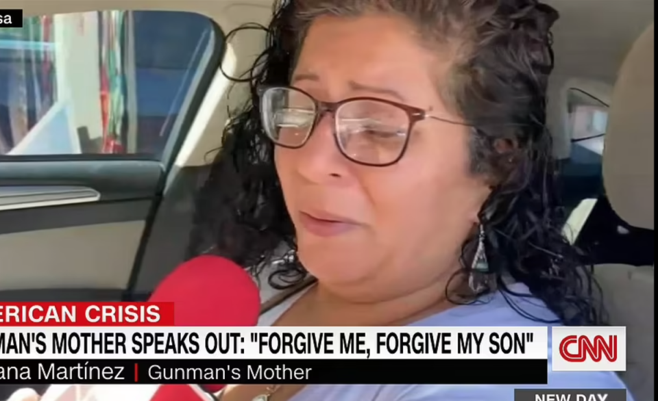 Adriana Martínez Reyes begs forgiveness for her son Salvador Ramos (screengrab)