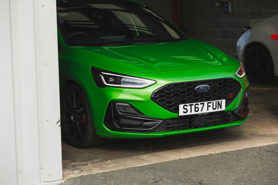 Ford Focus ST parked in garage