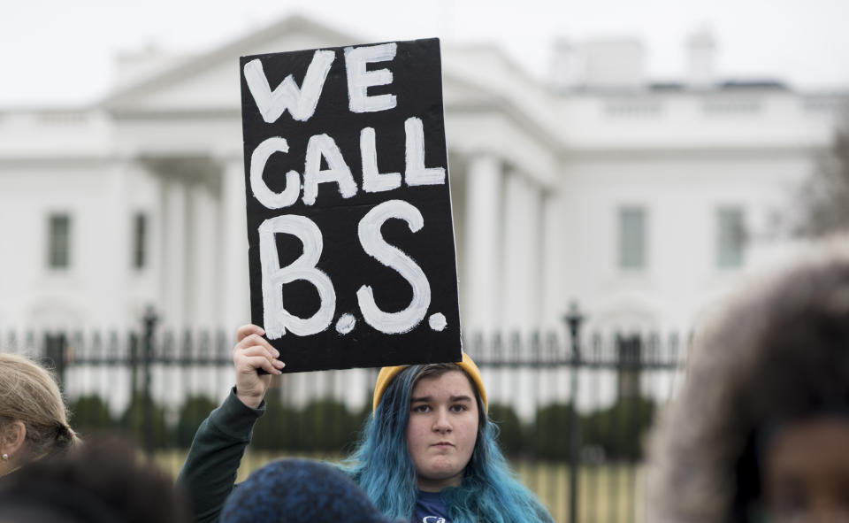 Teens hold a ‘lie-in’ at White House calling for gun control