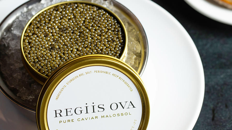Diners can enjoy Regiis Ova caviar by the gram or tin. - Credit: David Escalante