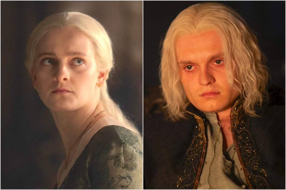 Helaena and Aegon Targaryen (Phia Saban and Tom Glynn-Carney) in ‘House of the Dragon’ (Ollie Upton/HBO)