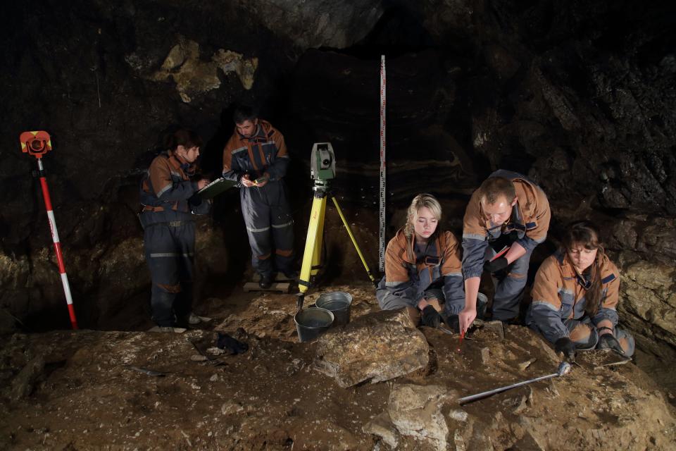 Excavations in the South Chamber of Denisova Cave in 2019