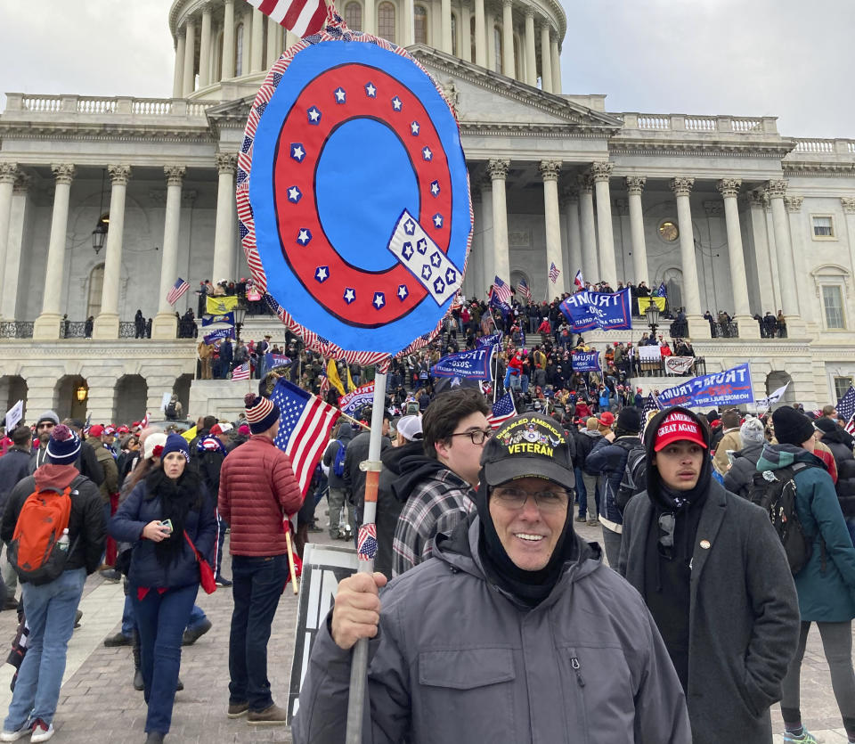 Photo by: zz/STRF/STAR MAX/IPx 2021 1/12/21 Twitter suspends 70,000 accounts linked to QAnon. STAR MAX File Photo: 1/6/21 The United States Capitol Building in Washington, D.C. was breached by thousands of protesters during a "Stop The Steal" rally in support of President Donald Trump during the worldwide coronavirus pandemic. The demonstrators were protesting the results of the 2020 United States presidential election where Donald Trump was defeated by Joe Biden. While there was a significant police presence attempting to keep the peace - including law enforcement officers and agents from The U.S. Capitol Police, The Virginia State Police, The Metropolitan Police of The District of Columbia, The National Guard, and The FBI - demonstrators used chemical irritants to breach the interior of The Capitol Building. This, while the Democratic Party gained control of The United States Senate - sweeping the Georgia Runoff Election and securing two additional seats. (Washington, D.C.)