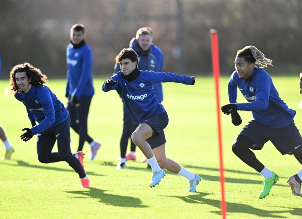 Joao Felix in Chelsea training: (Chelsea FC via Getty Images)