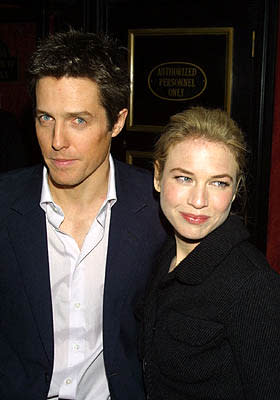 Hugh Grant and Renee Zellweger at the New York premiere of Miramax's Bridget Jones's Diary