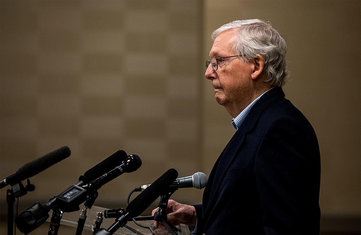 U.S. Senate Minority Leader Mitch McConnell took questions from the media on Friday, while addressing his recent comments related to voting rights, saying they have been 'outrageously mischaracterized'.