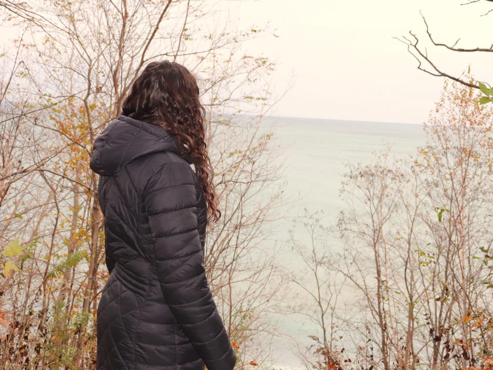 Talia Lakritz looks out at Lake Michigan