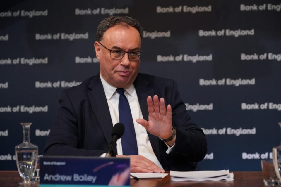 Bank of England Governor Andrew Bailey