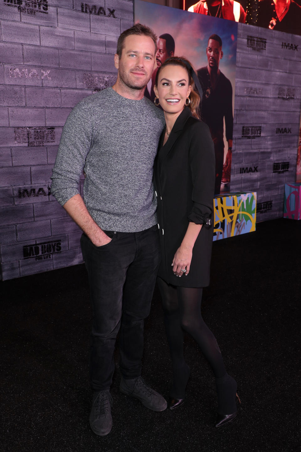 Closeup of Armie Hammer and Elizabeth Chambers