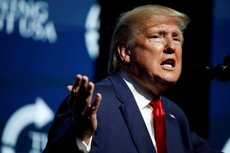 FILE PHOTO: U.S. President Trump delivers remarks at the Palm Beach County Convention Center in West Palm Beach