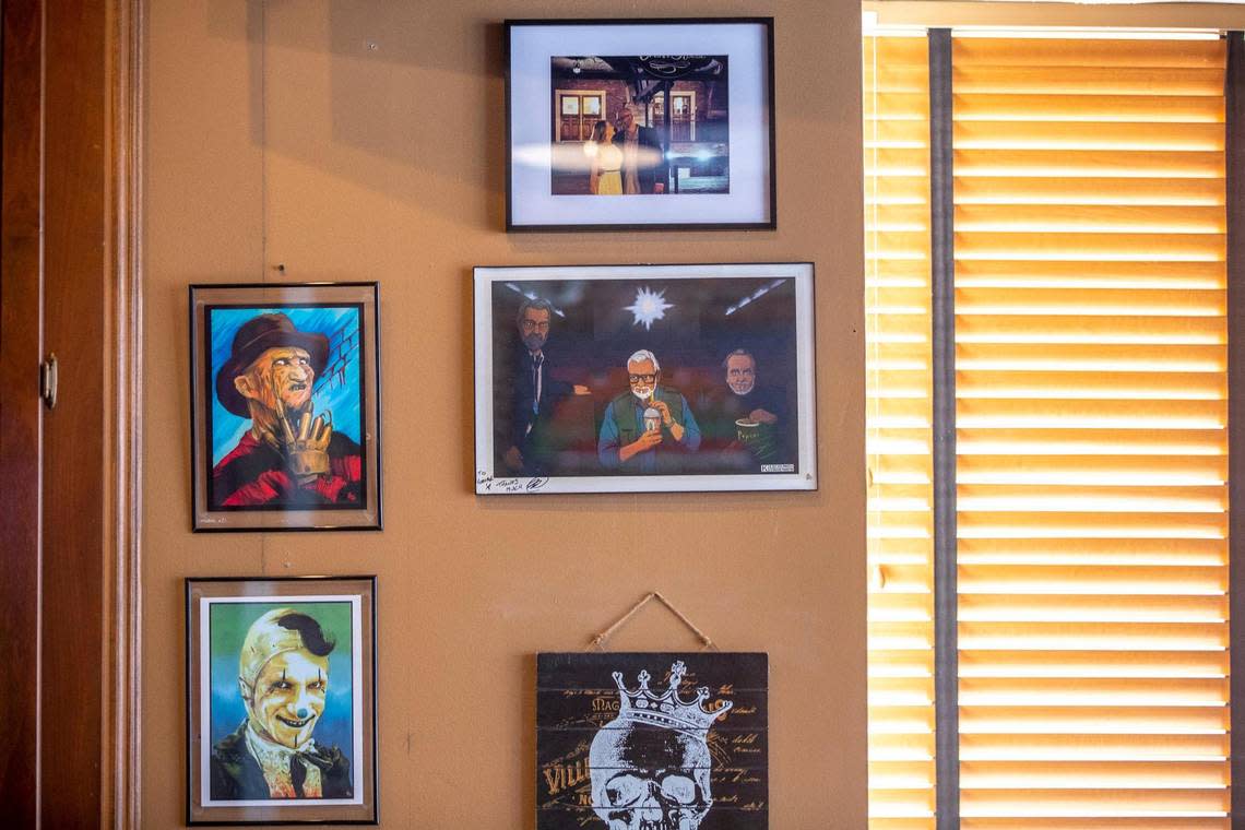 Colorful paintings and art works cover the walls at Romero’s at 2 E. Main St. in Mt. Sterling, Ky. Co-owner George C. Romero is the son of George A. Romero of “Night of the Living Dead” directing fame. Ryan C. Hermens/rhermens@herald-leader.com