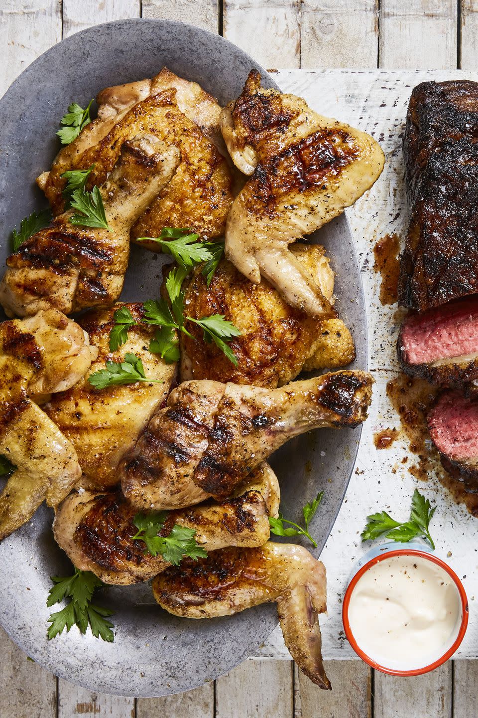 <p>Pay homage to Alabama white sauce by pairing ordinary grilled chicken with our tangy and creamy mayo and cider vinegar BBQ sauce. </p><p><em><a href="https://www.goodhousekeeping.com/food-recipes/a44663/grilled-chicken-white-bbq-sauce-recipe/" rel="nofollow noopener" target="_blank" data-ylk="slk:Get the recipe for Grilled Chicken with White BBQ Sauce »;elm:context_link;itc:0;sec:content-canvas" class="link ">Get the recipe for Grilled Chicken with White BBQ Sauce »</a></em></p>