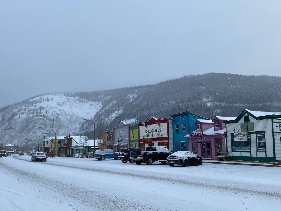 Dawson City, Yukon. Northwestel says internet speeds in Dawson, Watson Lake and Upper Liard will now be 16 times faster than what customers in those communities have had. (Chris MacIntyre/CBC - image credit)