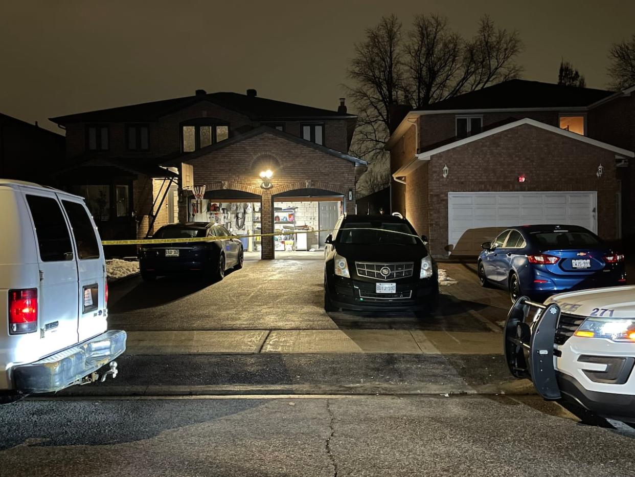 York Regional Police are investigating after three people were found dead in a home in Richmond Hill on Thursday. (Peter Turek/CBC - image credit)