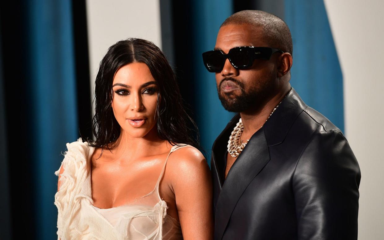 Kanye West and Kim Kardashian in 2020