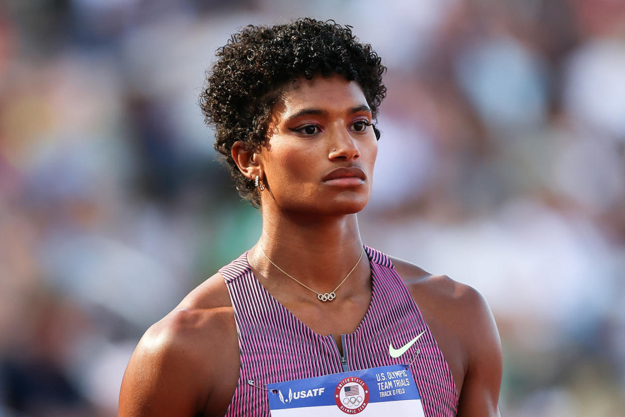 Anna Cockrell stands and stares (Patrick Smith / Getty Images file)