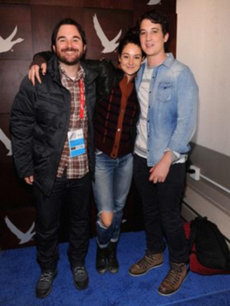 (L-R) "The Spectacular Now" writer-director James Ponsoldt with stars Shailene Woodley and Miles Teller at the Sundance Film Festival premiere in 2013. Ponsoldt, who is from Athens, Ga., shot the entire movie in town.