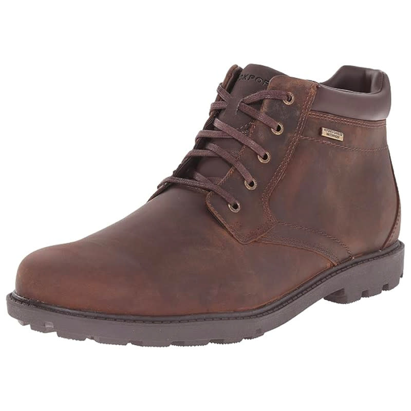 <p>Courtesy of Amazon</p><p>The Rockport Storm Surge is a good waterproof boot for men who commute to work thanks to its lug sole and seam-sealed construction. During the late fall and winter months, even the shortest of walks to work can be hell with bad footwear. Thankfully, Rockport has added a padded collar and shock-absorbing tech in the heel for added comfort to complement the weatherproofing.</p><p><strong>What Customers Say:</strong> Customers seem to gravitate toward buying this boot either multiple times or in multiple colors because of how well it’s performed both as a fashion boot and as a work boot. Many express their delight with the quality waterproofing with <a href="https://clicks.trx-hub.com/xid/arena_0b263_mensjournal?q=https%3A%2F%2Fwww.amazon.com%2Fgp%2Fcustomer-reviews%2FR22R76TJAC3E41%3FlinkCode%3Dll2%26tag%3Dmj-yahoo-0001-20%26linkId%3D27ebe1ed8aa16a09143220f00713438c%26language%3Den_US%26ref_%3Das_li_ss_tl&event_type=click&p=https%3A%2F%2Fwww.mensjournal.com%2Fstyle%2Famazon-prime-day-october-2023-boots-deals%3Fpartner%3Dyahoo&author=Anthony%20Mastracci&item_id=ci02cb8902b0002758&page_type=Article%20Page&partner=yahoo&section=hiking%20boots&site_id=cs02b334a3f0002583" rel="nofollow noopener" target="_blank" data-ylk="slk:one customer;elm:context_link;itc:0;sec:content-canvas" class="link ">one customer</a> even giving the edge to this Rockport boot over their Danners. </p><p>[From $61 (was $135); <a href="https://clicks.trx-hub.com/xid/arena_0b263_mensjournal?q=https%3A%2F%2Fwww.amazon.com%2Fdp%2FB00IM52SDM%3FlinkCode%3Dll1%26tag%3Dmj-yahoo-0001-20%26linkId%3Df8e2b6ead8f0d5827e04b55bab7a2580%26language%3Den_US%26ref_%3Das_li_ss_tl&event_type=click&p=https%3A%2F%2Fwww.mensjournal.com%2Fstyle%2Famazon-prime-day-october-2023-boots-deals%3Fpartner%3Dyahoo&author=Anthony%20Mastracci&item_id=ci02cb8902b0002758&page_type=Article%20Page&partner=yahoo&section=hiking%20boots&site_id=cs02b334a3f0002583" rel="nofollow noopener" target="_blank" data-ylk="slk:amazon.com;elm:context_link;itc:0;sec:content-canvas" class="link ">amazon.com</a>]</p>