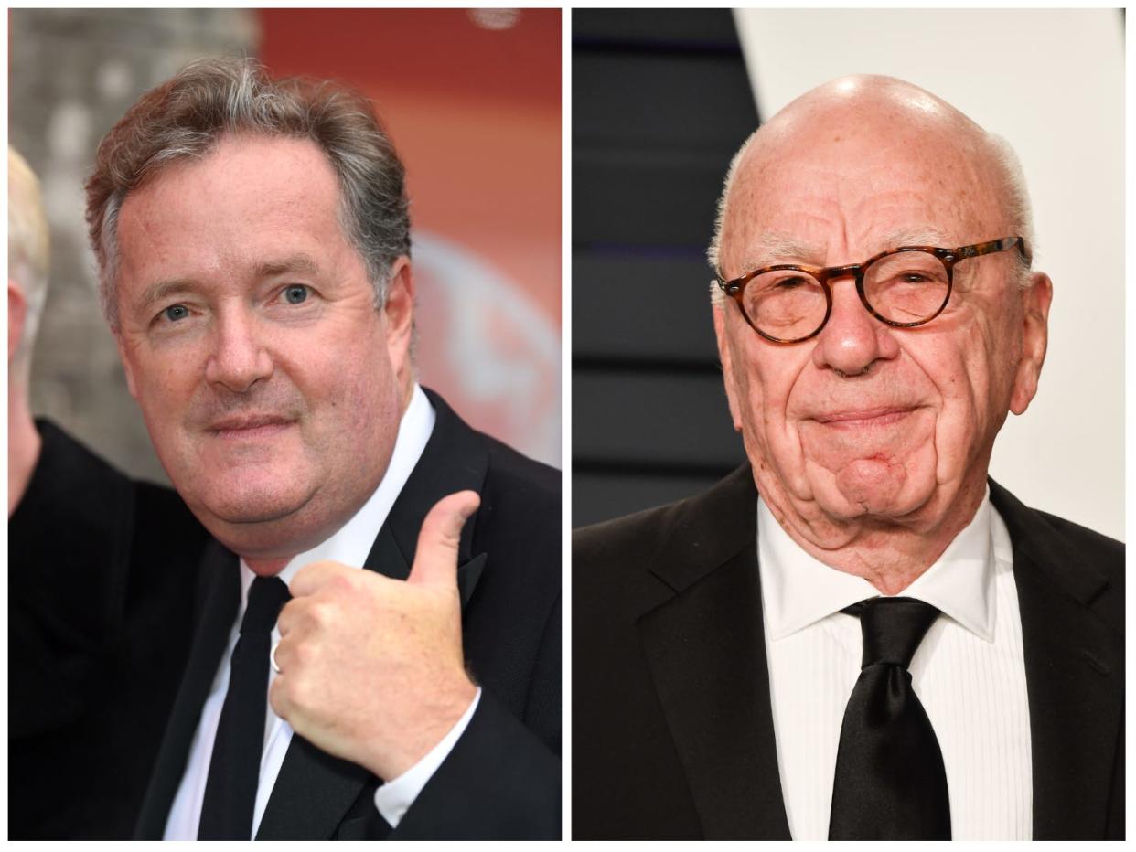 Piers Morgan (left) and Rupert Murdoch