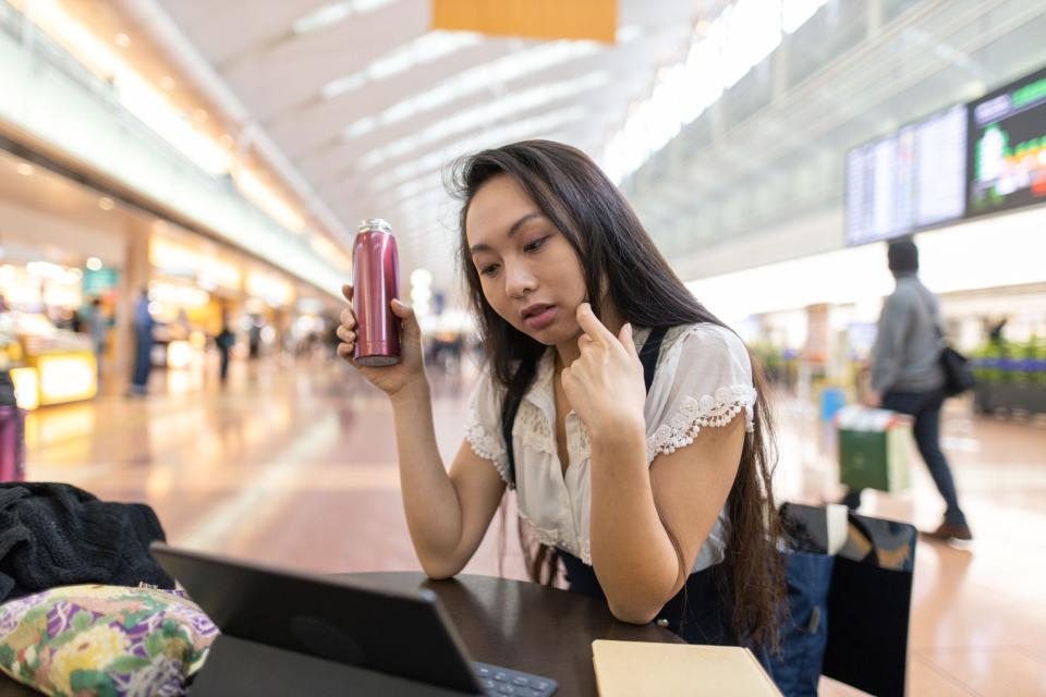 Make sure your water bottle is empty by the time you go through airport security.