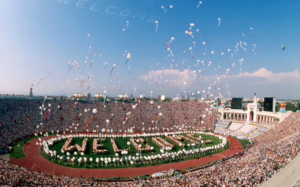 Los Angeles' Coliseum stadium during the 1984 Olympics