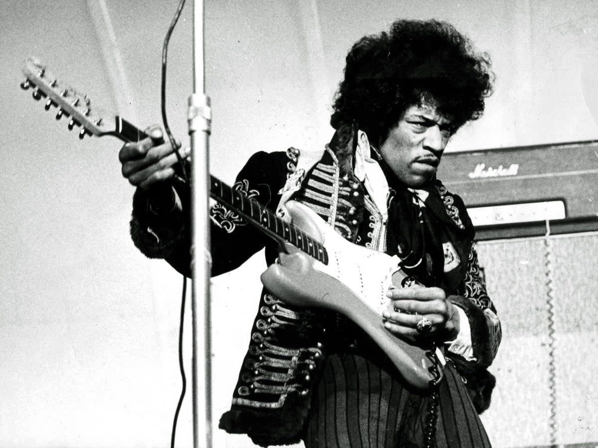 Jimi Hendrix performing in 1967 (Svenska Dagbladet/AFP via Getty )